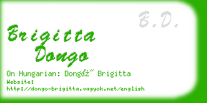 brigitta dongo business card